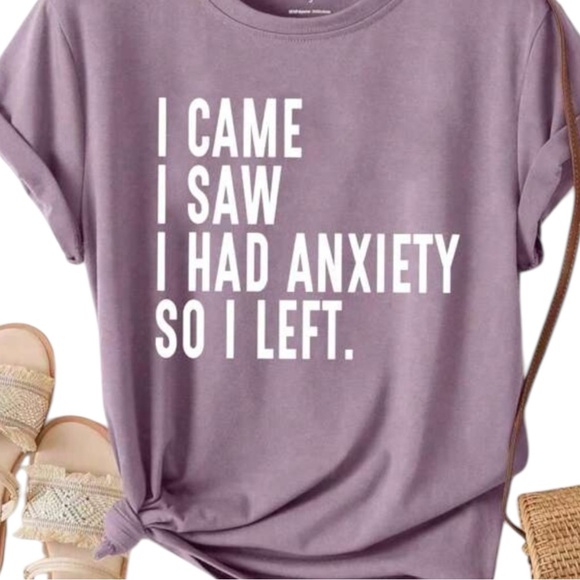 Tops - 🪷 NEW Came Saw Left Anxiety Graphic Tee